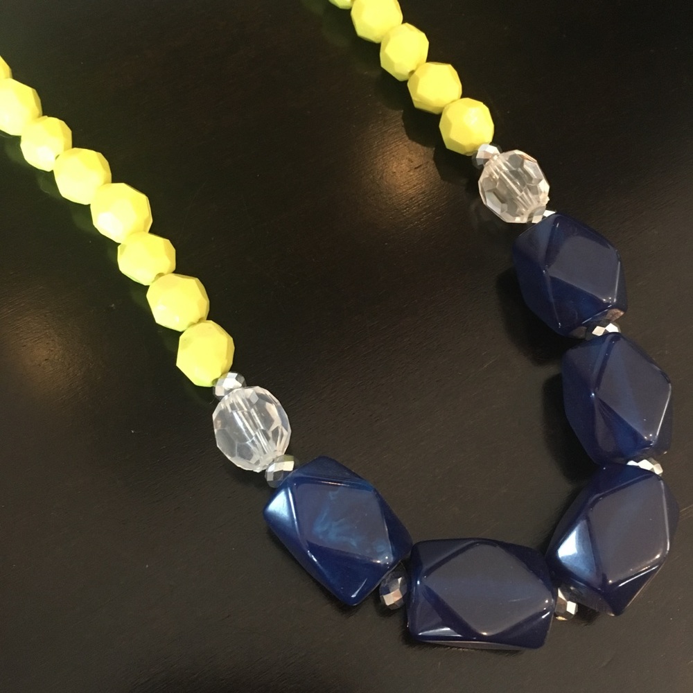 NWT Lime green and Navy Necklace